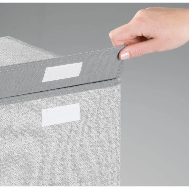 mDesign Wäschekorb Wäschetruhe Wäschebox Deckel und Griffe faltbar Grau – Bild 6
