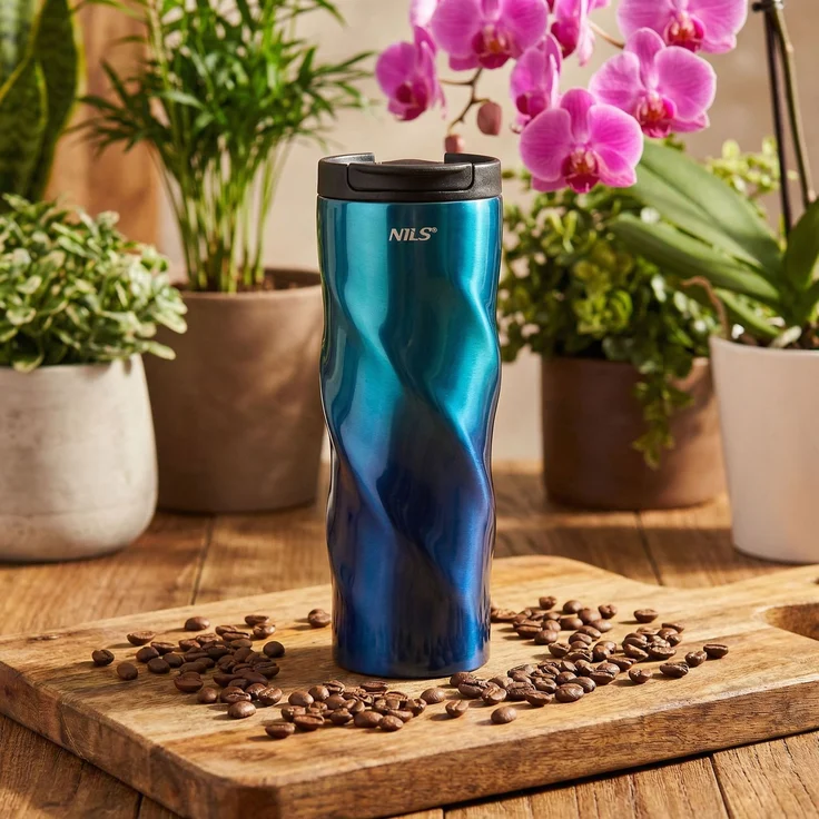 NILS Thermobecher 500 ml Trinkbecher für Kaffee Tee Outdoor Reise – Bild 3