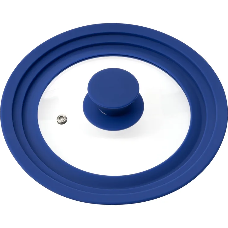 bremermann Universaldeckel Universal-Glasdeckel mit Silikonrand, 16/18/20 cm, blau klein