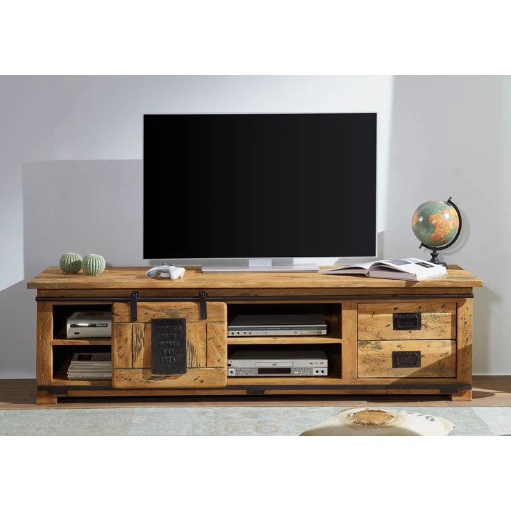 TV-Board Mango 180x55x50 natur lackiert RAILWAY #145 – Bild 3
