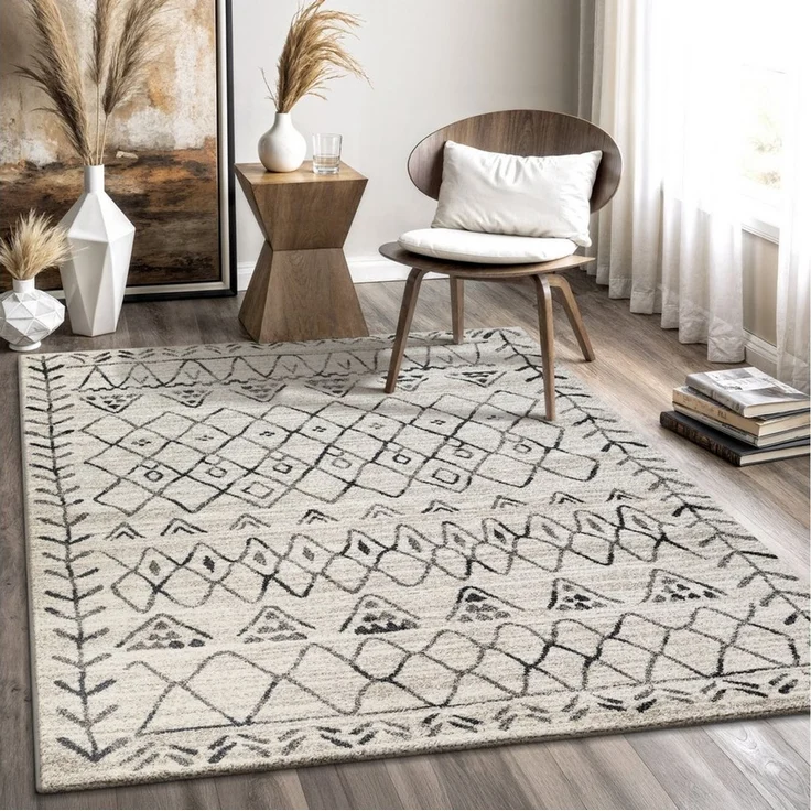 Sanat Teppich Boho 8200, rechteckig, Höhe: 10 mm, Kurzflor, robust, Boho, Scandic, für Fussbodenheizung geeignet – Bild 5