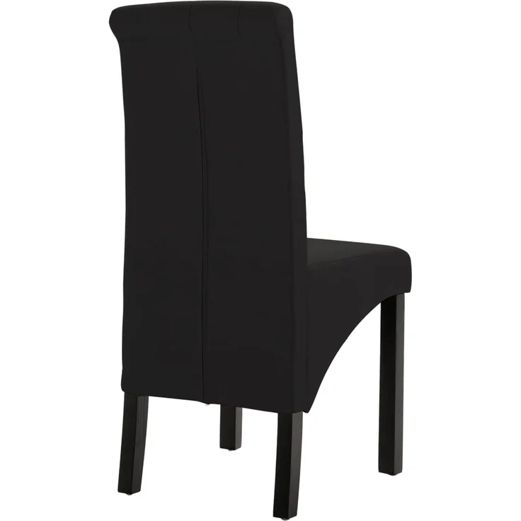 Esszimmerstühle VEDA 4er Set Schwarz Stoff | Polsterstühle Küchenstuhl Wohnzimmerstühle Essstühle bequem – Bild 6