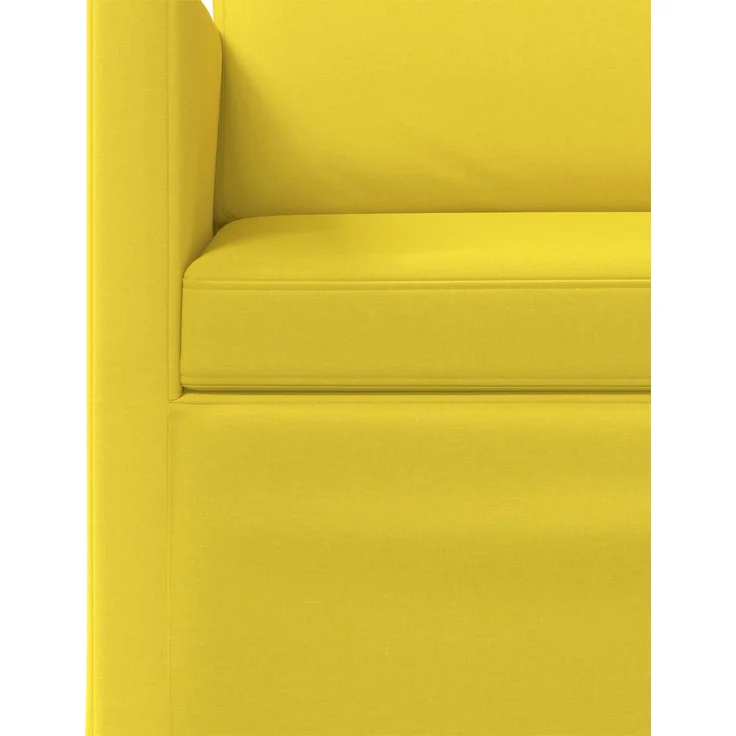 vidaXL 2-Sitzer Sofa Helles Gelb 130 x 81 x 82 cm Stoff 42041049 – Bild 5