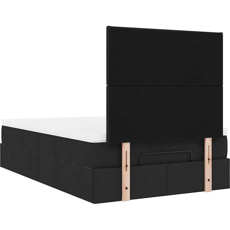 vidaXL Ottoman-Bett mit Matratze & LEDs Schwarz 120x200 cm Stoff 3313915 – Bild 9
