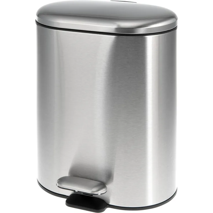 bremermann Kosmetikeimer Treteimer BARBENA - 6 Liter // Edelstahl Anti-Fingerabdruck Softclose