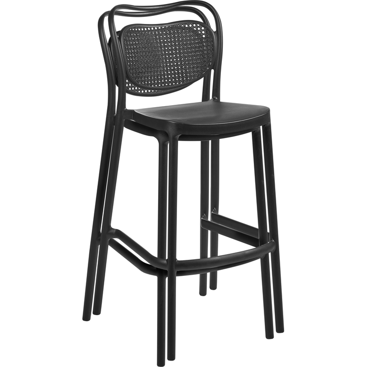 Garten-Barhocker 2er Set CELLENO Schwarz – Bild 7