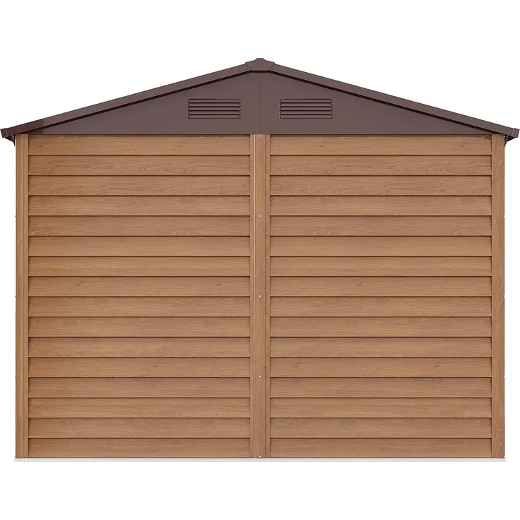 Vente-unique - ARSEGO Gartenhaus Metall Braun - B 224 cm x H 177 cm x L 266 cm – Bild 6