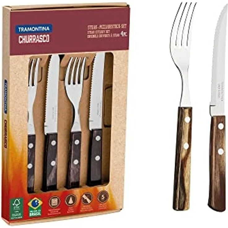 Tramontina Steak- Pizzabesteck 4 teiliges Set – Bild 1