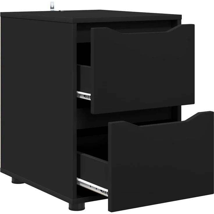 vidaXL Aufbewahrungsschrank 40 x 48 x 57 cm Holzwerkstoff Schwarz 888838 – Bild 5