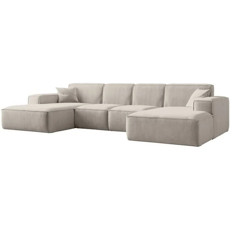 Kaiser Möbel Ecksofa Eckcouch U form, SIENA stoff Poso, Maloy, Salvador,Velo, Artico, U-Form, Wahl aus 4 Stoffen, Komfortsitz mit HR-Schaum – Bild 4