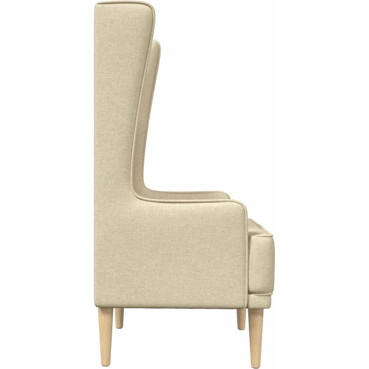 vidaXL Hochlehner Creme Stoff 42042486 – Bild 4