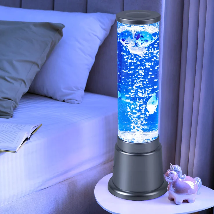 RGB LED Wassersäule mit Deko-Fischen, Farbwechsler – Bild 10