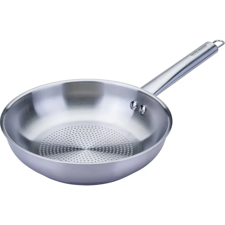 FACKELMANN Bratpfanne Edelstahl, Universalpfanne, Hochtemperaturpfanne