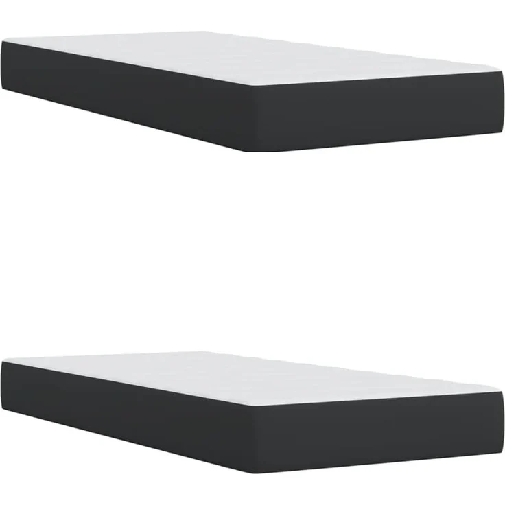 vidaXL Boxspringbett mit Matratze Schwarz 200x200 cm Kunstleder 3288436 – Bild 9