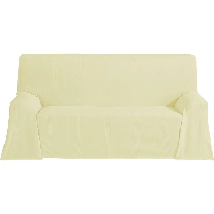 ECOMMERC3 Mehrzweck-Tagesdecke, Größe 230x260 cm, für Sofa oder Bett, vielseitig verwendbar, Vanille, dekorativ, für Sofa, Bett, Sofaüberwurf, leicht und elegant