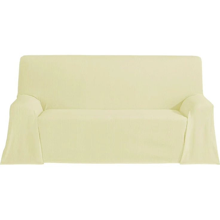 ECOMMERC3 Mehrzweck-Tagesdecke, Größe 230x260 cm, für Sofa oder Bett, vielseitig verwendbar, Vanille, dekorativ, für Sofa, Bett, Sofaüberwurf, leicht und elegant