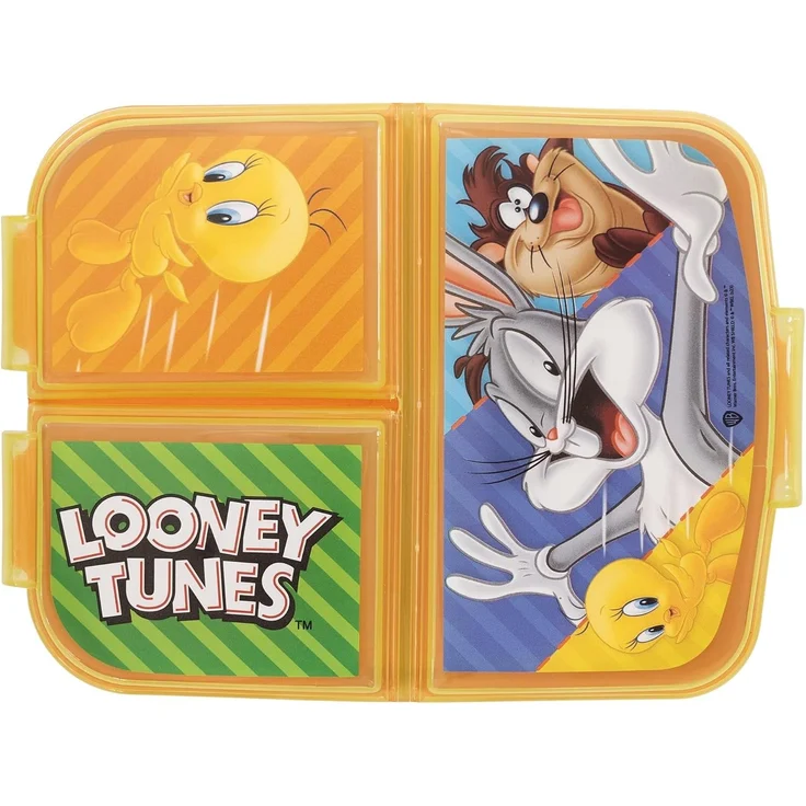 Looney Tunes Bugs Bunny Kinder Premium Brotdose Lunchbox Frühstücks-Box Vesper-Dose mit 3 Fächern – Bild 2