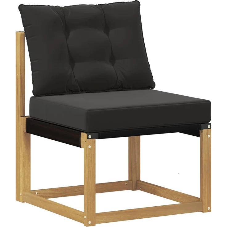 vidaXL Outdoor-Sofagarnitur mit Kissen 5 pcs Weiß und Schwarz 3389446 – Bild 4