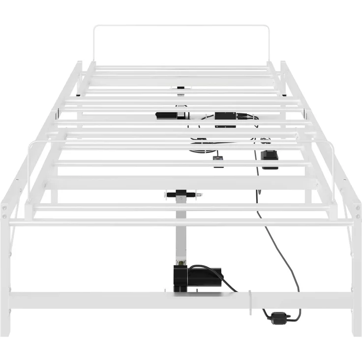vidaXL Elektrisch verstellbares Bettgestell Weiß 90 x 190 cm Stahl 42021396 – Bild 6