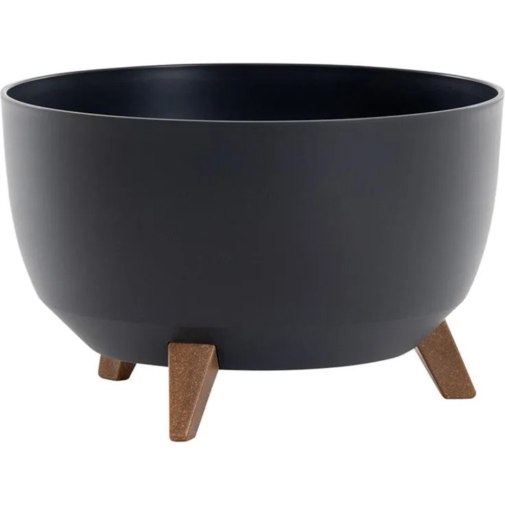 Siena Garden M82580 Oslo Pflanzgefäß 40 cm, Ø40 x 25cm, anthrazit