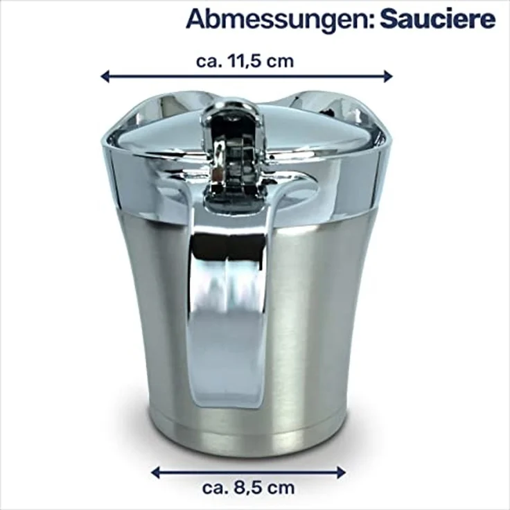 Thermo-Sauciere Einhand Soßenkanne mit ca. 400 ml aus Edelstahl – Bild 7