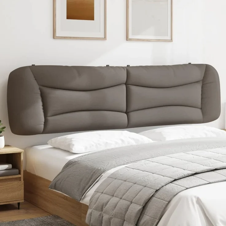 vidaXL Kopfteil-Kissen "Hvar" Taupe 200 cm Stoff – Bild 3