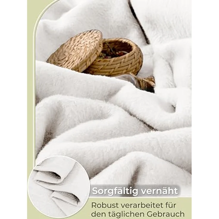 Wohndecke Wohndecke aus Baumwolle - Kuscheldecke, Baumwolldecke -, Laynenburg, Decke als Sofa-decke, Couchdecke, Wolldecke aus Baumwollmix – Bild 7