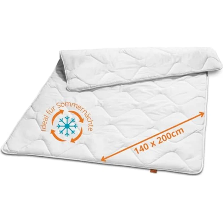 sleepling Ultra leichte Sommerdecke 140x200 cm, Sommer Bettdecke leicht, dünne Sommerbettdecke aus 100% Mikrofaser, Ökotex 100, waschbar 60 Grad – Bild 1