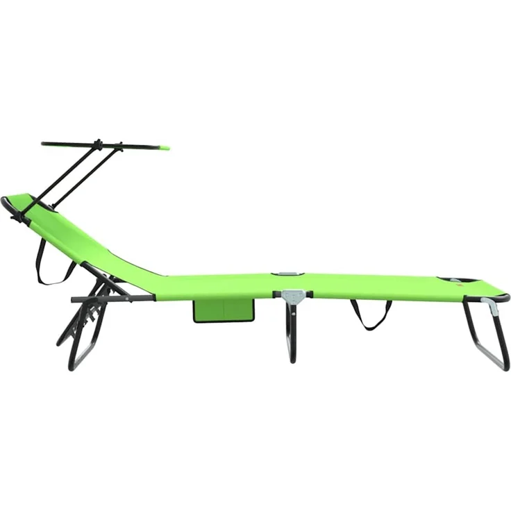 vidaXL Klappbare Sonnenliege Grün 190 x 57 x 81 cm Oxford 42003132 – Bild 5