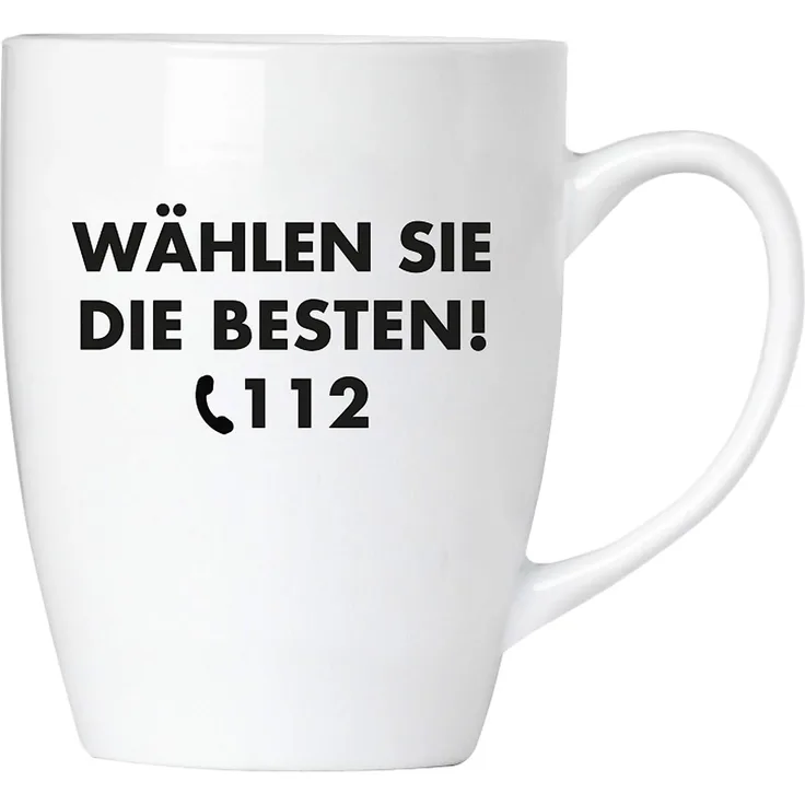Wählen Sie die Besten! 112 Feuerwehr - Tasse aus Keramik