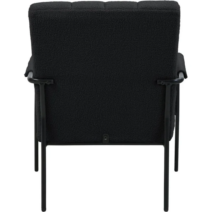 SVITA Loungesessel KYLE, Loungestuhl, Teddy-Boucle, Schwarz – Bild 2