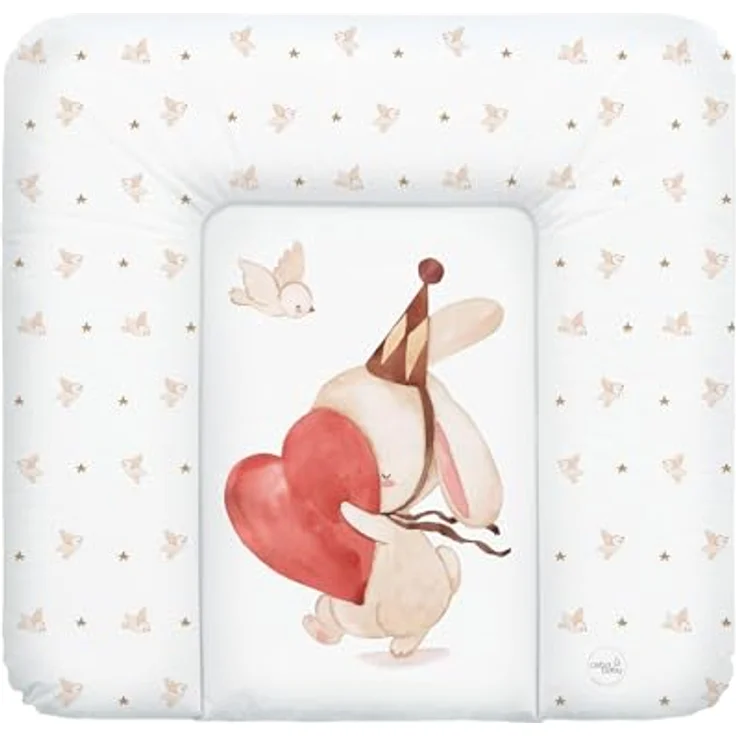 Ceba Baby® weiche Wickelauflage 75x72 cm - Baby Wickelunterlage - Wickeltischauflage für Junge und Mädchen - Wasserdicht, abwaschbar - OEKO-TEX® Standard 100 - Made in EU - Pierrot – Bild 2