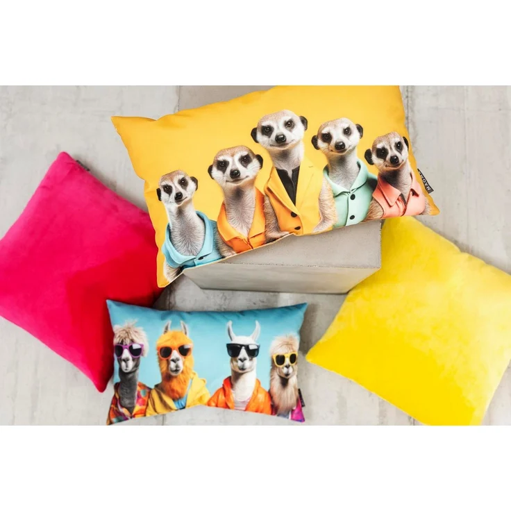 MAGMA Dekokissen Crazy Erdmännchen ca. 30 x 50 cm – Bild 2