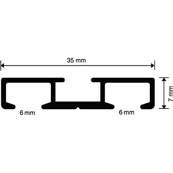 Garduna Vorhangschiene Wendeschiene, Aluminium, 1 oder 2-läufig, Aluminium – Bild 7