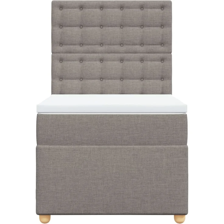 vidaXL Boxspringbett mit Matratze Taupe 90x200 cm Stoff 3293481 – Bild 6