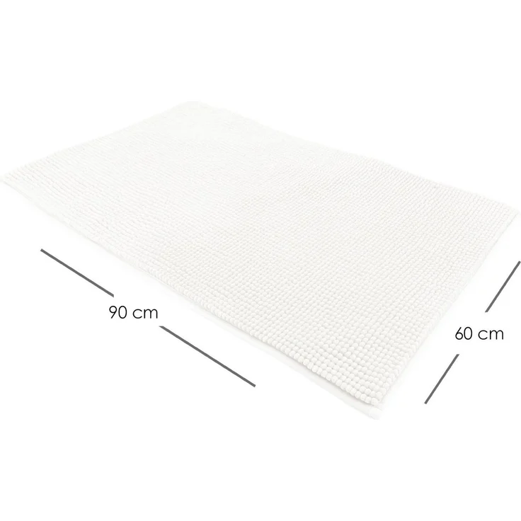 heimtexland Badematte Badvorleger Chenille Badteppich Duschvorleger, rutschhemmend beschichtet, Fußbodenheizung geeignet, schnell trocknend, strapazierfähig, fußbodenheizungsgeeignet, rutschfest, saugstark, Polyester, rechteckig, 60x90 cm, Hochflor, su... – Bild 2