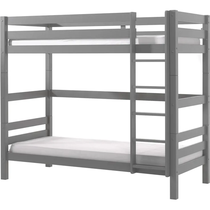 Vipack 'Pino' Etagen-Hochbett 90x200 cm, grau, 180 cm Höhe