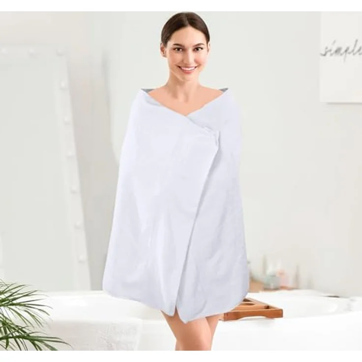 Utopia Towels 2er-Pack Badetücher Set, Premium 100% ringgesponnene Baumwolle, 69 x 137 cm, sehr saugfähig, weich, weiß – Bild 3