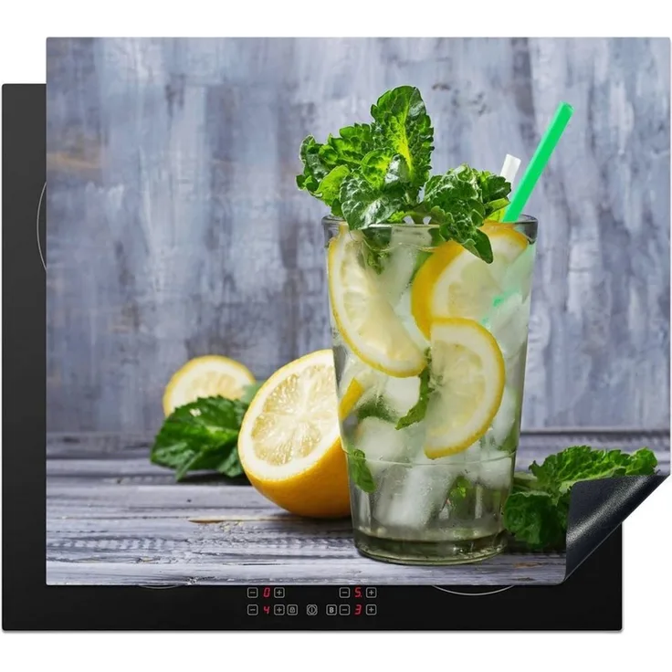 MuchoWow Herd-Abdeckplatte Cocktail - Früchte - Kräuter, Vinyl, (1 tlg), Abdeckplatte für Ceranfeld, Herd Inductionsmatte, 57.6x51.6 cm