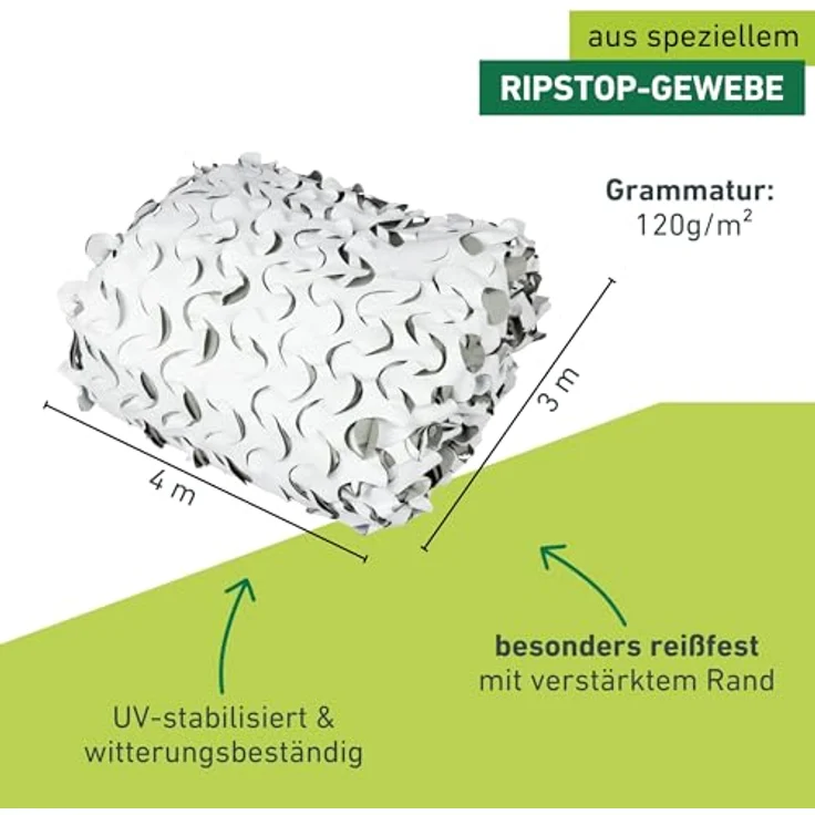 Windhager Beschattungsnetz COTE D´Azur - 3x4 Meter - Weiß/Grau - Sonnensegel, Sonnenschutz, Schattennetz, Schattierungsnetz - Terassenüberdachung - geeignet für Terasse, Balkon und Garten – Bild 3