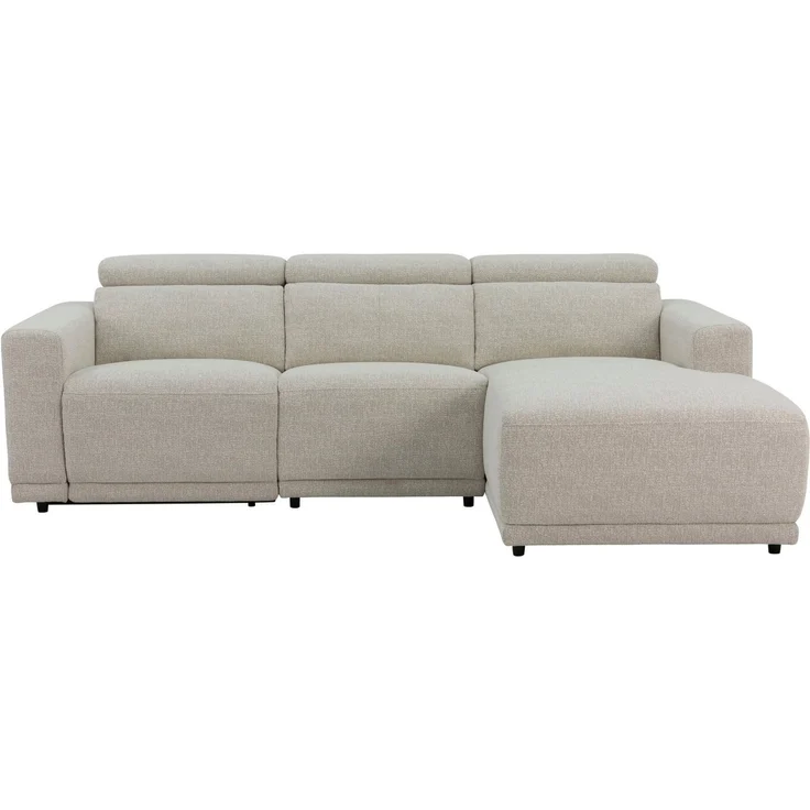 OTTO home Ecksofa LEOON L-Form, 255 cm - elektr. Relaxfunktion, mit USB A/C-Anschluss. Federkern, verstellbaren Kopfstützen, Webstoff – Bild 1