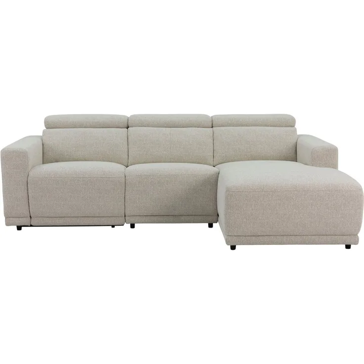 OTTO home Ecksofa LEOON L-Form, 255 cm - elektr. Relaxfunktion, mit USB A/C-Anschluss. Federkern, verstellbaren Kopfstützen, Webstoff