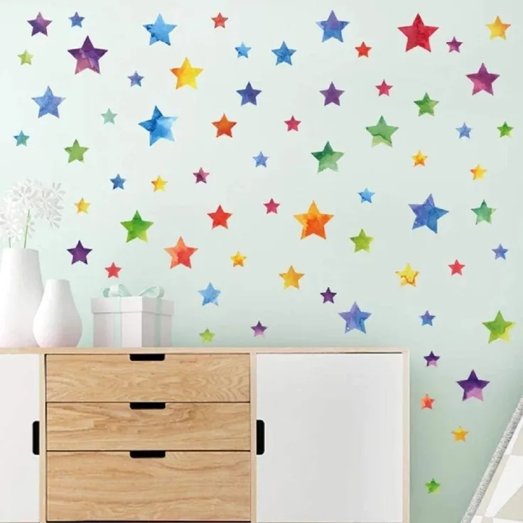 WandSticker4 Wandtattoos 'Bunte Sterne' 62x