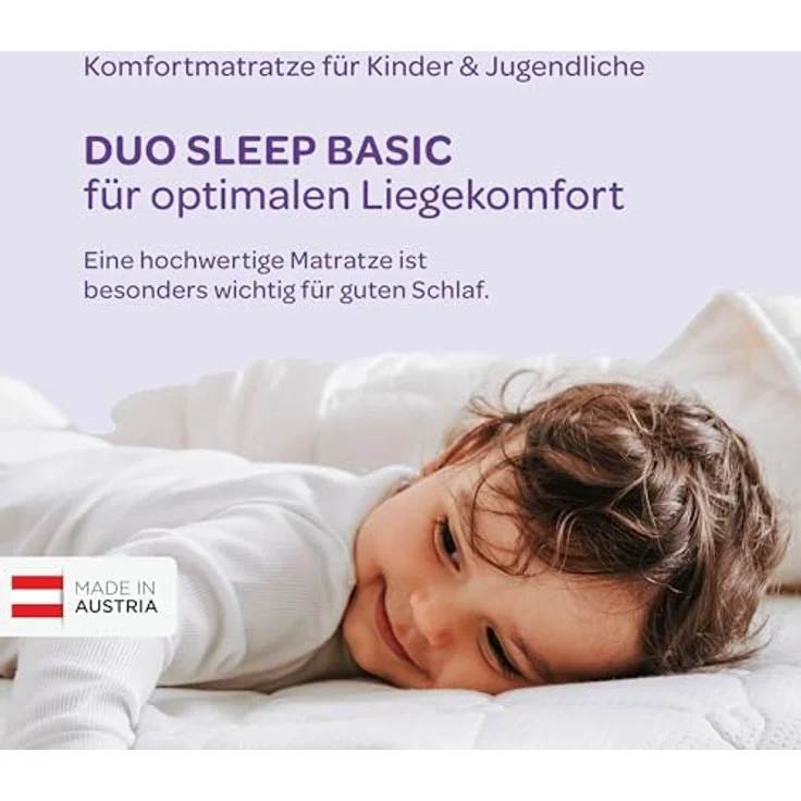 Träumeland - Matratze für Kinder & Jugendliche 90x200 cm | Duo Sleep Basic - Optimale Härtegrad - Oeko-TEX Zertifiziert & hygienisch Dank waschbarem Bezug (90 x 200 x 12) – Bild 4