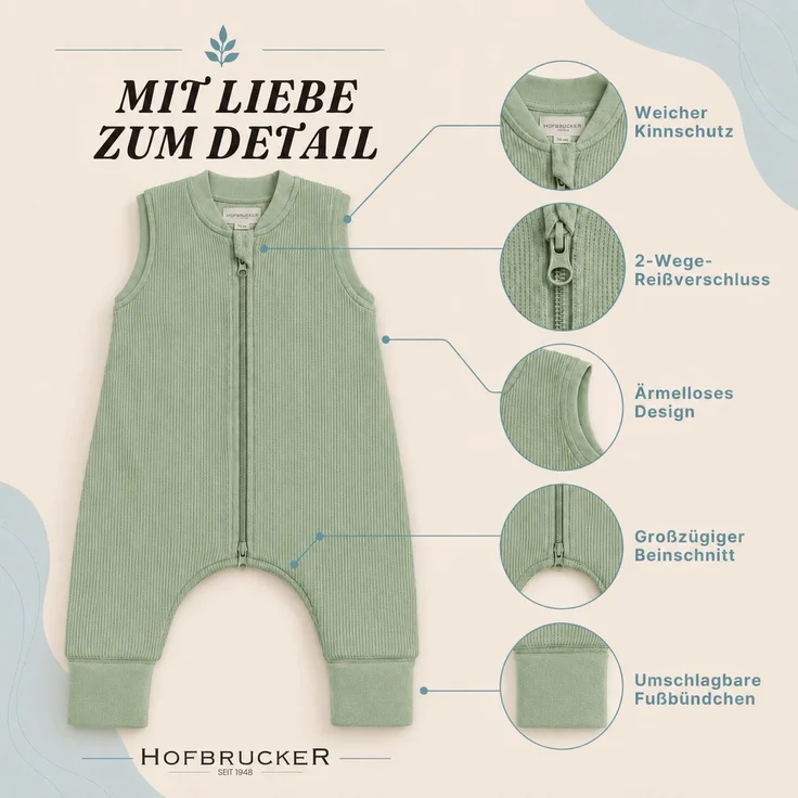 Hofbrucker Baby Winter Schlafsack mit Füßen MATTI – Bild 15