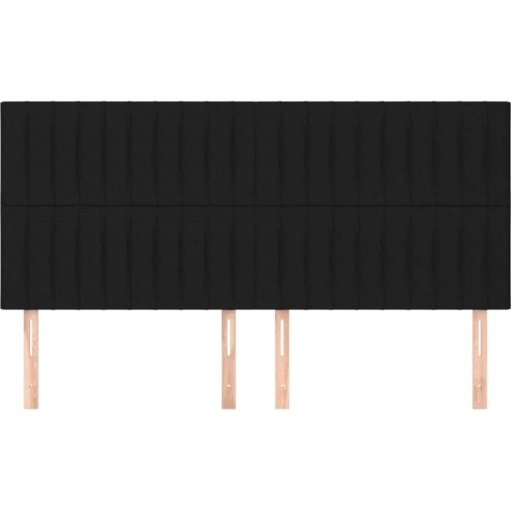vidaXL Kopfteile 4 Stk. Schwarz 80x5x78/88 cm Stoff 3116578 – Bild 3