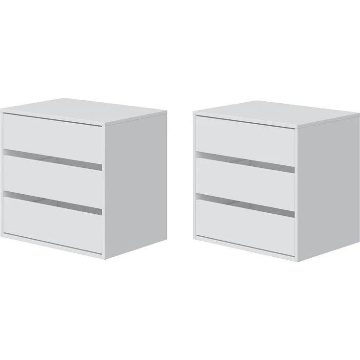 Schubkasteneinsatz >Arc< (2er-Set) in weiss - 60x57x44 (BxHxT) – Bild 1