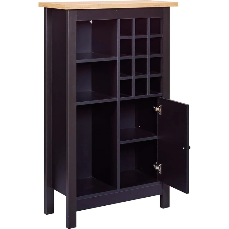 Interlink Highboard AMSTERDAM - Esszimmer & Wohnzimmer in Schwarz-Artisan Eiche – Bild 2