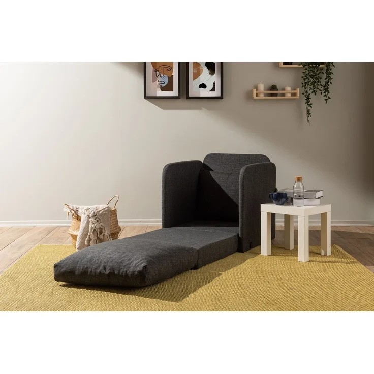 Hanah Home 'Saga Single - Dark Grey' 1-Sitzer-Schlafsofa, Dunkelgrau, 68 x 70 x 66 cm – Bild 4