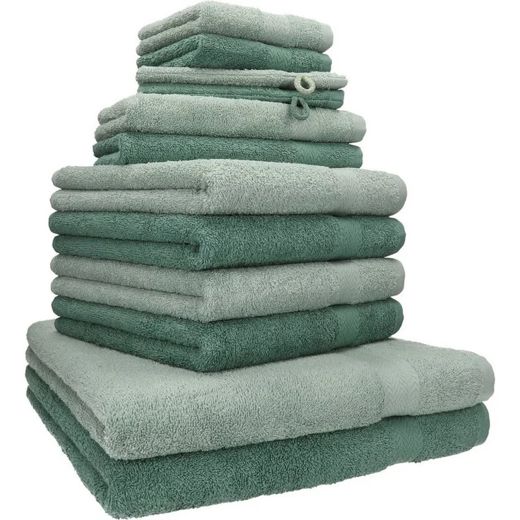Betz Handtücher Premium Handtuch-Set 12-tlg, 100% Baumwolle (Set, 12-St), Duschtücher,Handtücher, Gästetücher, Seiftücher,Waschhandschuhe – Bild 1